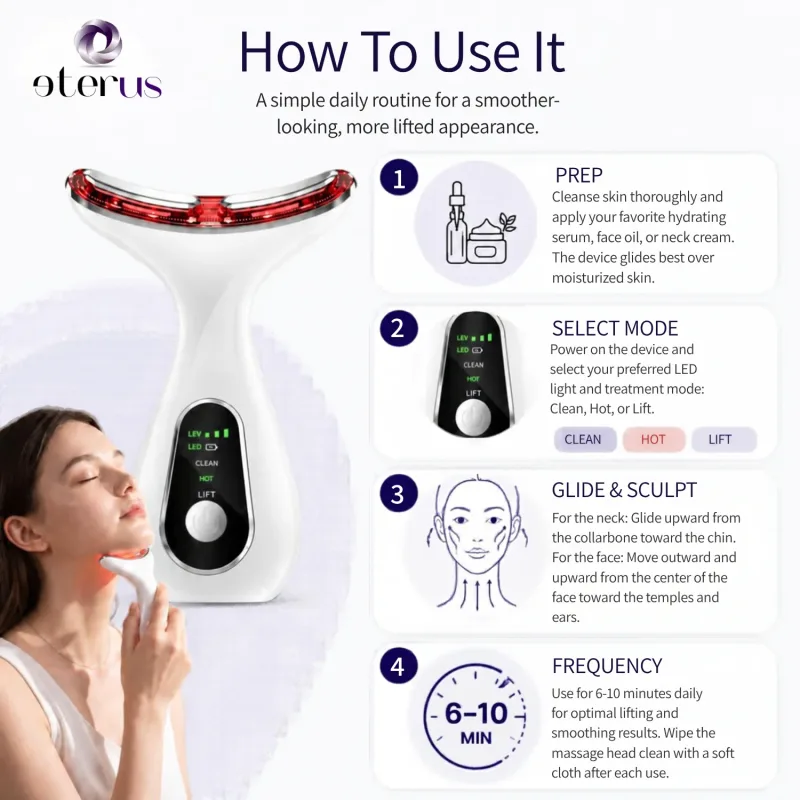 7-in-1 Face & Neck LED Light Sculpting EMS Microcurrent & Thermal Contour Beauty Device
