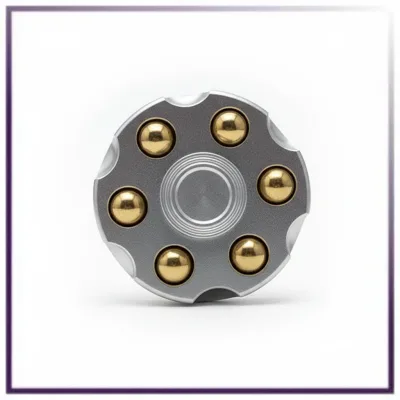 Spinner-fidget med roterende cylinder i metallegering