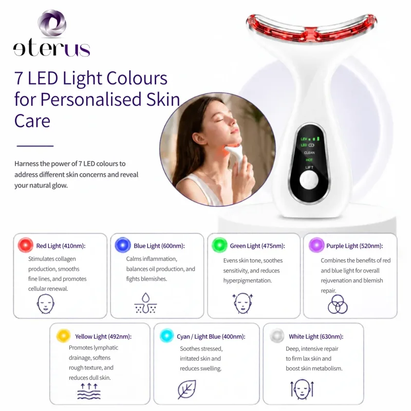 7-in-1 Face & Neck LED Light Sculpting EMS Microcurrent & Thermal Contour Beauty Device