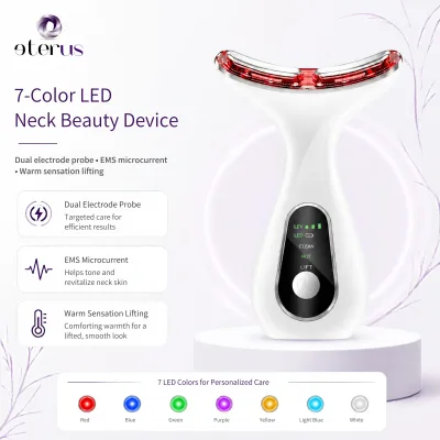 7-in-1 Face & Neck LED Light Sculpting EMS Microcurrent & Thermal Contour Beauty Device