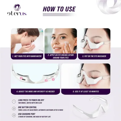 Masque de soin anti-âge pour le contour des yeux à lumière rouge