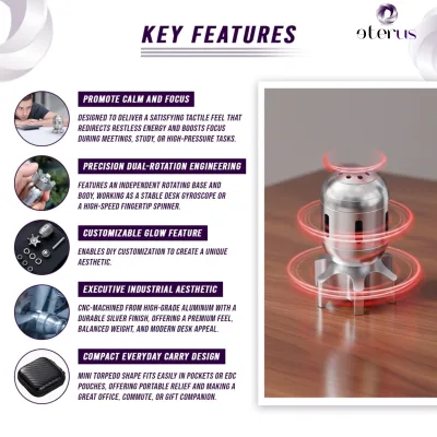Metal Mini Torpedo Fidget Spinner