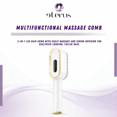 Multifunktionel 3-i-1 skalpmassager og olieapplikatorbørste