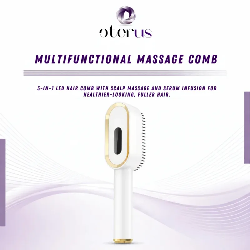 Multifunktionel 3-i-1 skalpmassager og olieapplikatorbørste