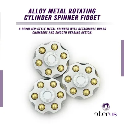 Spinner-fidget med roterende cylinder i metallegering