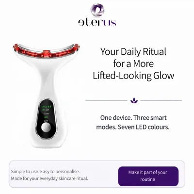 7-in-1 Face & Neck LED Light Sculpting EMS Microcurrent & Thermal Contour Beauty Device