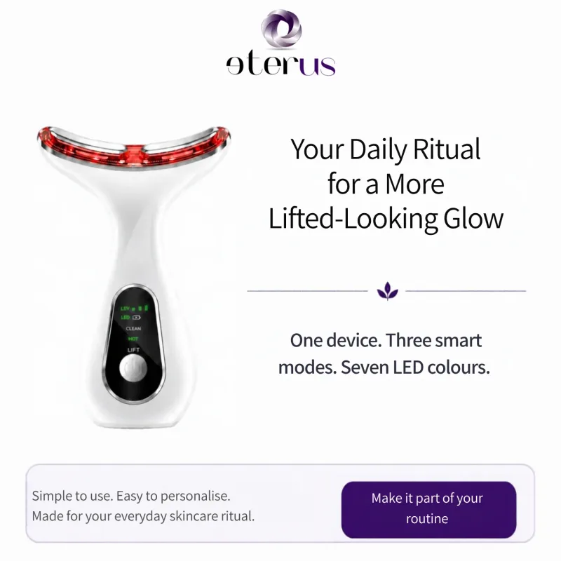 7-in-1 Face & Neck LED Light Sculpting EMS Microcurrent & Thermal Contour Beauty Device