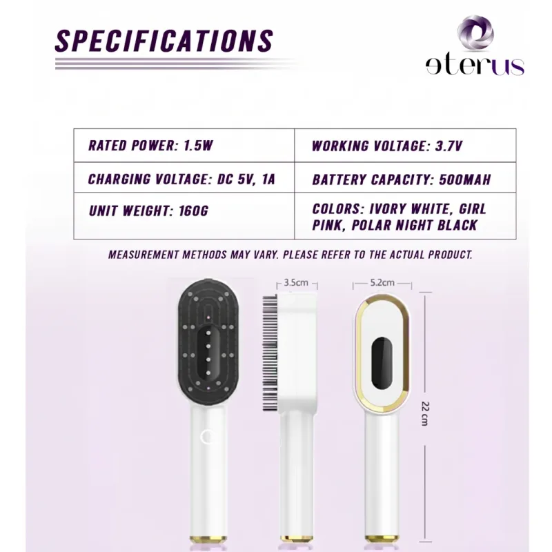 Multifunktionel 3-i-1 skalpmassager og olieapplikatorbørste